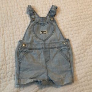 OshKosh girls overalls, heart pocket, 18 mo